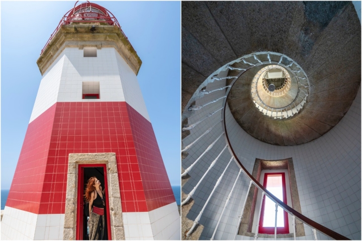 La torre y la escalera de caracol del faro