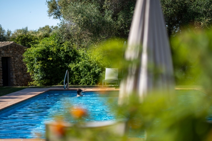 La piscina refresca a los huéspedes los días con temperaturas más altas.