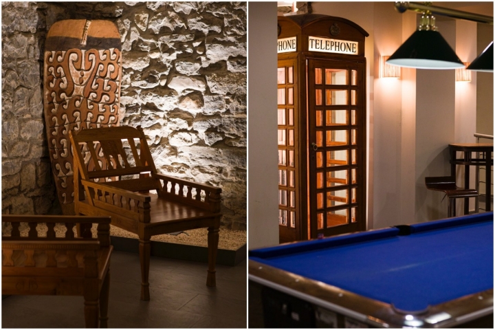 El mobiliario decorativo proviene de Indonesia.