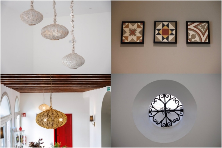La decoración juega con elementos de la cultura andalusí
