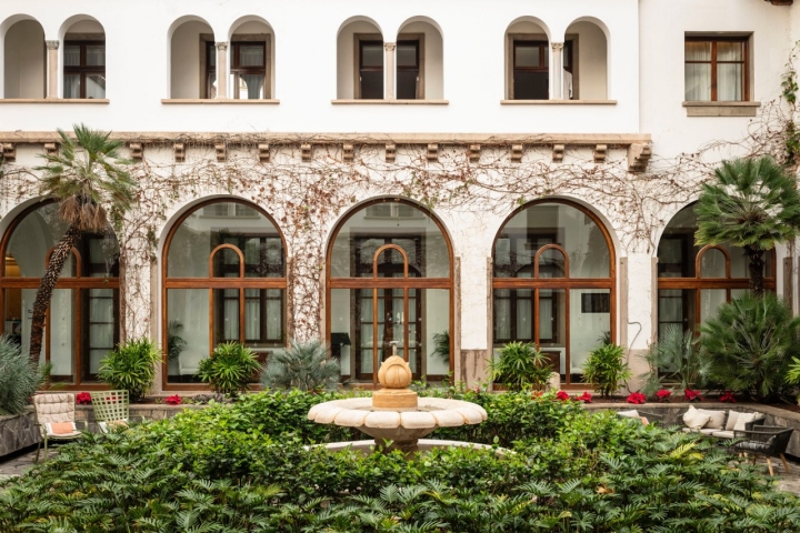 El patio canario del hotel, un auténtica delicia.