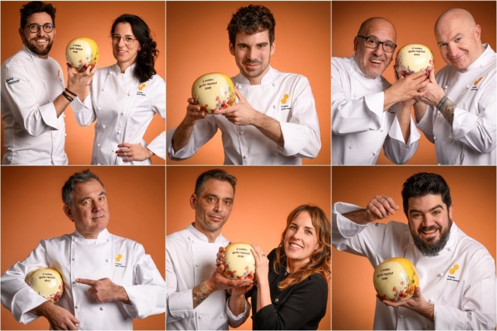 Germán Carrizo y Carito Lourenço de Fierro (Valencia), Massimiliano Delle Vedove de Smoked Room (Madrid), Josetxo Souto y Ramón Aso de Callizo (Aínsa-Sobrarbe, Huesca), Albert Raurich de Dos Palillos (Barcelona), Eduardo Quintana y Cristina Cruz de La Bicicleta (Hoznayo, Cantabria), Pedro Aguilera de Mesón Sabor Andaluz (Alcalá del Valle, Cádiz).