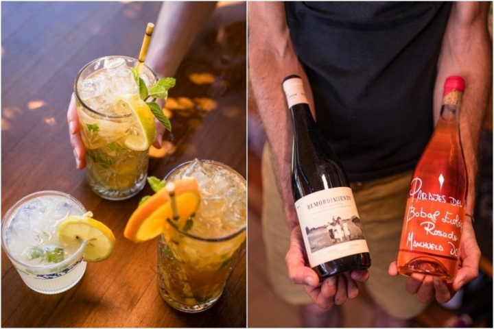 Coctelería clásica y una buena selección de vinos