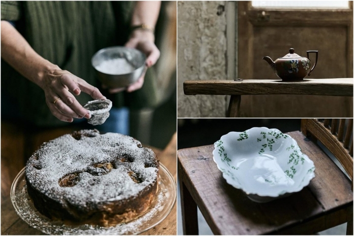 Aquí puedes comprar una fuente modelo Malmaison o una tetera terracota de la primera mitad del XIX, o probar su 'sharlotka' de pera. Foto: Instagram 'Il Tavolo Verde'