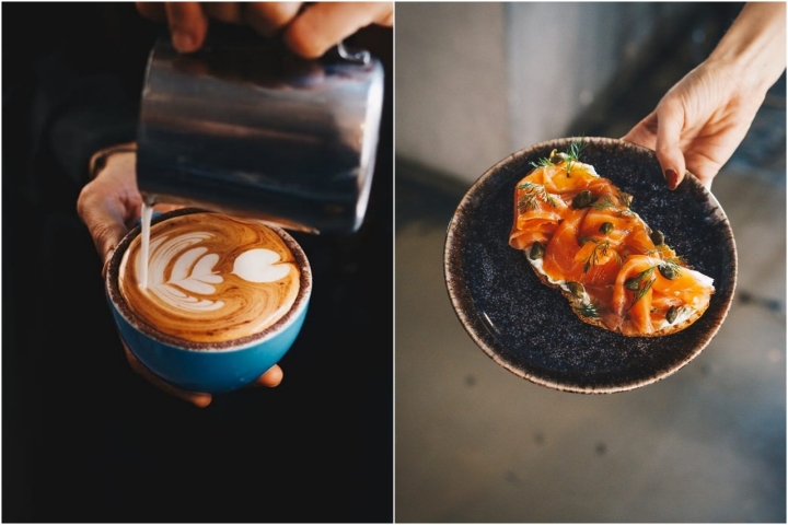 Salmón con alcaparras en tostada para empezar el día. Foto: Facebook 'La Bicicleta'