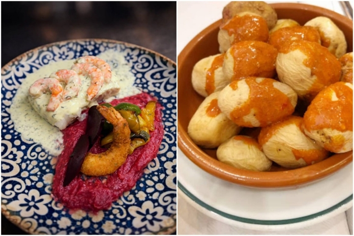 Papas con mojo y pescados 