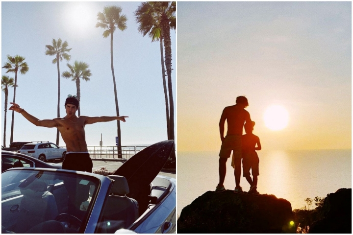 El actor recomienda especialmente la playa de Noja para practicar surf. Foto: Instagram