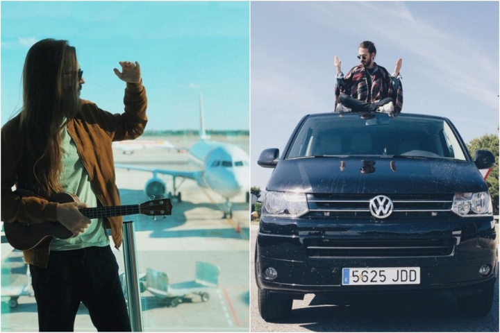 En vísperas de algunos de sus viajes. Fotos: Instagram.