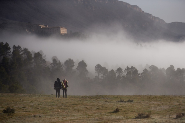 Todavía en la parte ocre del camino.