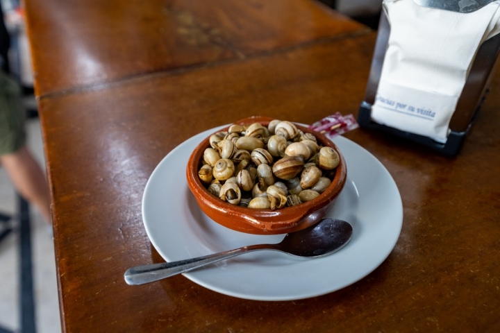 La tapa de caracoles de 'El Vizcaíno'.