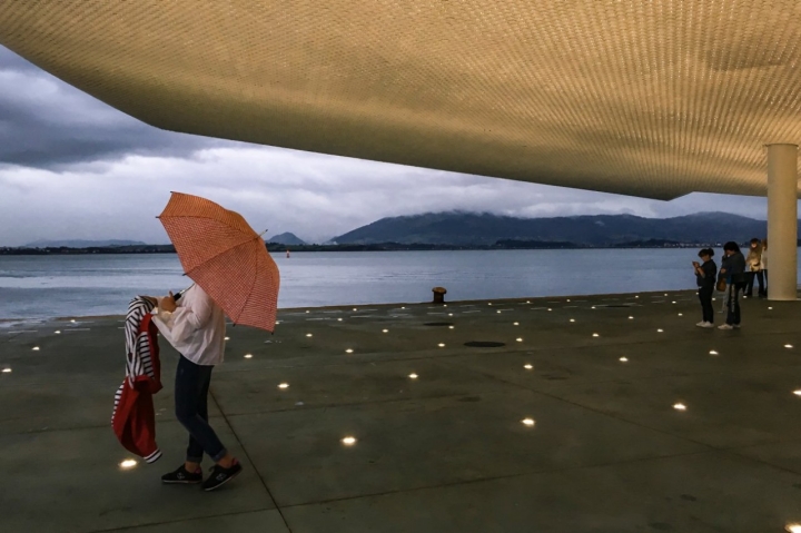 Selfie de Félix Corchado. Centro Botín de Santander (Cantabria).