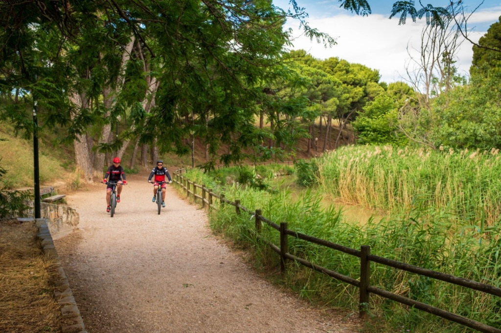 A pedales por la orilla del Canal Imperial