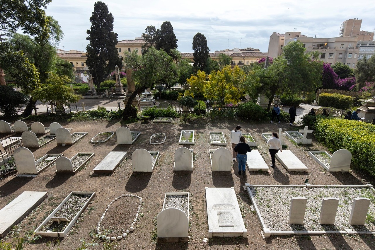 Málaga (España) 10/02/2023 Reportaje en el Cementerio Inglés de Málaga. Un camposanto levantado en el siglo XIX en la ciudad de Málaga y declarado Bien de Interés Cultural en 2012.Foto: Daniel Pérez