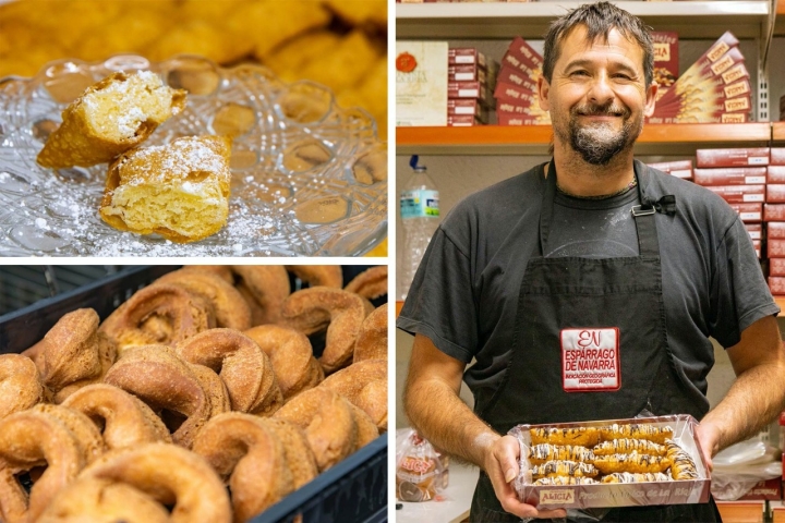 El pastelero César Marzo con sus fardalejos