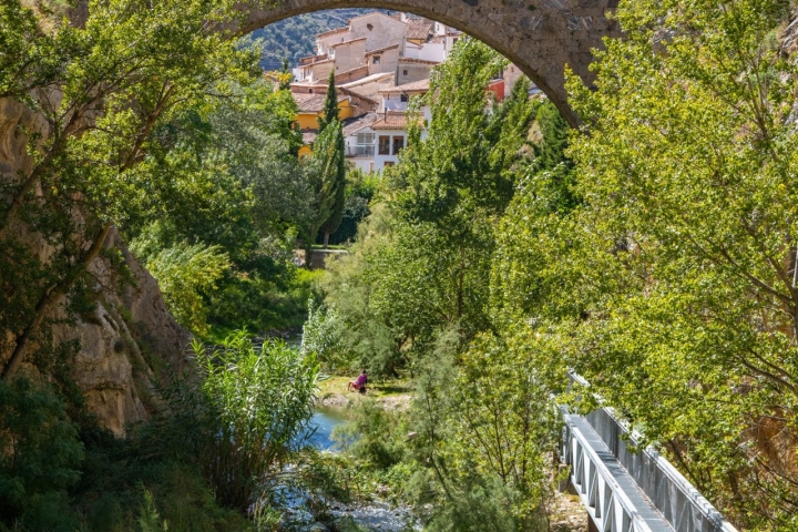 Vista del río Cidacos a su paso por Arnedillo