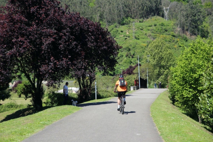 Ciclista en el Valle del Turón