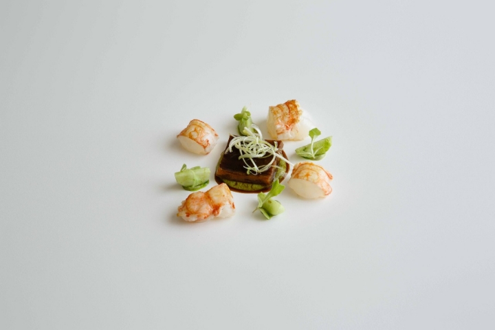 17/7/15 Cigala con adobos. Plato de Francis Paniego, El Portal de Echaurren, Ezcaray, La Rioja, España. Foto de James Sturcke | www.sturcke.org